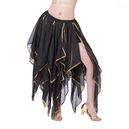 Stage Wear Belly Dance Skirt Chiffon For Women Dancing Skirts Floor Length Oriental Practise 10 Colours