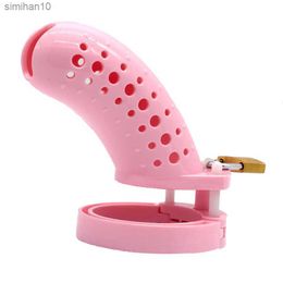 Massage Male ABS Chastity Device Cock Cage With 5 Size Penis Ring Chastity sex toy For man Prevent masturbation Fashion cage toys L230518