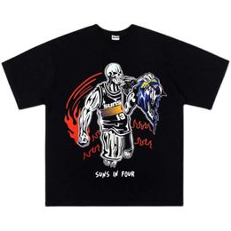 Y2k T Shirt Men's T-Shirts Skeleton Basketball Graphic Tshirt Mens Cool Tee Streetwear Men Women Fashion Hip Hop Pure Cotton T Shirt Man Oversized T-Shirt 574