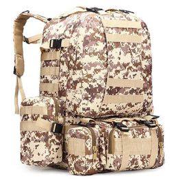 large sizes Camouflage outdoor Backpack high-capacity gym fitness Camping traveling bags Tactical camo outdoor Combined bags