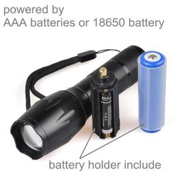 T6 bulb led flashlight telescopic zoomable focusing aluminium torch lamp 5 mode outdoor lantern Portable keychain hunting camping lamps with 18650 battery charger