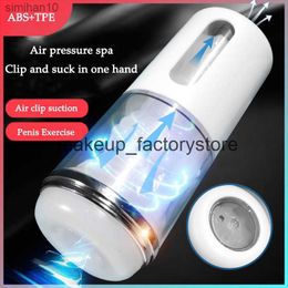 Massage Newest Reusable Air Vacuum Male Masturbation Cup Soft Pussy Sex Toys Transparent Vagina Adult Penis Exercise Products Pocket Cup L230518