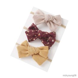 Hair Accessories Childrens Turban Simple Bowknot Elastic Hairband 3set Baby Tie Kids Headwear Newborn Headscarf