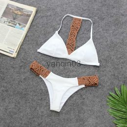 Women's Swimwear 2023 Newest Sexy Bikinis Low Waist Female Swimwear Women High Cut Bikini Set String Swimming Suit For Women White Swimsuit J230603