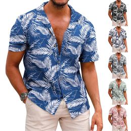 Men's Casual Shirts Mens Vintage T-shirt Summer Top Blouses Short Sleeve Cotton Linen Men Loose Baggy Shirt Silk Chemise Homme