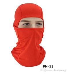Solid Colour Full Face Balaclava Cap dustproof windproof protective Cycling Motorcycle Skiing Airsoft Paintball helmet liner hat Tactical CS Military Hoods Hats