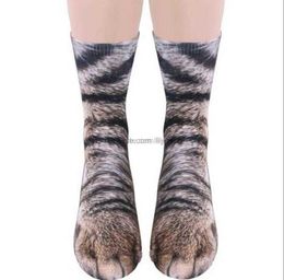 Unisex 3D Paw Feet Printing Adult Socks Men Women Big Kids Digital Simulation Animal Foot Hoof Print Outdoor Sports Socks for adults wholesale Alkingline