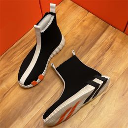 Mens High Top Boots Shoes Designer Socks Sneakers Canvas And Suede Leather Ankle Shoe High-tops Sneaker Man Luxury Trainers Sock Boot