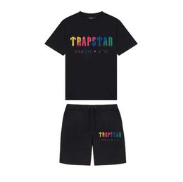 Men's T-shirt brand TRAPSTAR Clothing Sports suit suit Harajuku printed letter top funny hip hop Colorful T-shirt Beach Casual shorts31ess