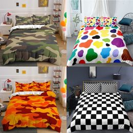 Bedding Sets Fashion camouflage pattern Polyester Bedding Sets Child Kids Covers Boys Bed Linen Set for Teens king size bedding set 230602