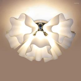 Chandeliers Nordic Flower Chandelier Lights Bedroom Ceiling Lamp Fashion Led Room Creative Lamps Art Living Lighting Decoration