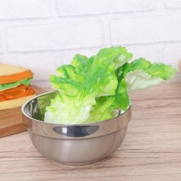 Dinnerware Sets Metal Salad Bowl Unbreakable Rice Steam Stainless Steel Serving Kids Bowls Korean