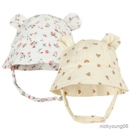 Hair Accessories Spring Summer Baby Bucket Hat Prints Soft Cotton Newborn Infant Fisherman Hats Girl Boy Outdoor Casual Sun Cap