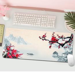 Mouse Pads & Wrist Rests Chinese Style Ink Gamer Speed Mice Rubber Mousepad L Large Keyboard PC Desk Mat Computer Tablet Gaming Pad