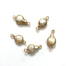 Pendant Necklaces 2pcs Jewellery Connector Natural Freshwater Baroque Pearl Charm Ladies DIY Making Fashion Gesture Necklace Earrings