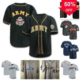 Xflsp GlaC202 Baseball Jersey US Fighting Falcons AAA-O 39th Infantry Grey Baseball Jersey - U.S. Baseball Jersey - Military Jerseys