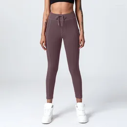 Active Pants X-HERR Drawstring Pocket Leggings For Women High Waisted Gym Workout Pant 2023 Athletic Sports Exercise Trainning Leggins
