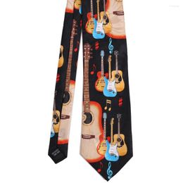 Bow Ties Tailor Smith Guitars Printed Men's Tie Electric Acoustic Musical Instruments Formal Business Wedding Neckties For Men