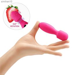 Massage Mini Av Vibrator Magic Wand Body Massager Nipple Clitoris Stimulator Liquid Silicone Female Masturbator Pussy Sex Toys for Women L230518