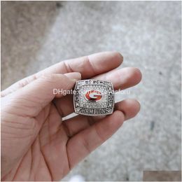 Cluster Rings Fashion Souvenir 2002 Geor Bldogs Sec Championship Bag Parts Drop Delivery Jewellery Dh0Ar