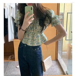 Women's Blouses 2023 Womens Blouse Summer Spring Shirt Female Oversize Women Femme Chiffon Blusas Casual Elegant Vintage Long Print