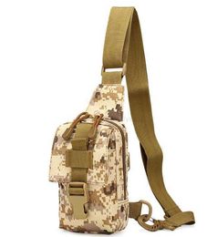 600D Oxford Fabric Military Tactical Sling Shoulder Bag Outdoor Travel Backpack Waterproof Hiking Camping Cycling Backpack Camouflage Army Chest Bags packs