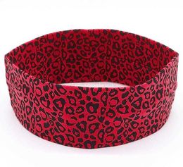 fashion lady leopard design sports headbands Xmas Bohemian style fitness gym hai bands woman face wash headband hair accessaries