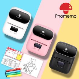 Printers Phomemo M110 Label Printer Portable Mini Wireless Thermal Label Maker Phomemo Printer for Labelling Office + 1 Roll Label Paper