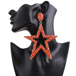 Dangle Chandelier Arrival Alloy Big Star Dangle Earrings For Women Fashion Jewelry Exaggerate Ladys Statement Earrings Wholesale 230602