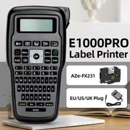 Printers Manual Label Printer with Labe Tape 12mm Compatible for Brother Portable Label Maker Laminated Tape E1000Pro QWERTY Key keyboard