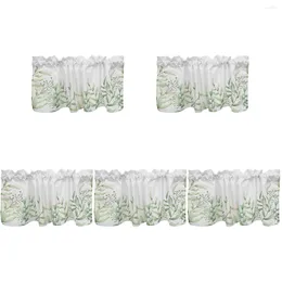 Curtain 5 Pieces Finished Home Accents Decor Short Window Kitchen Valance Rural Cafe Curtains Pongee Small Half