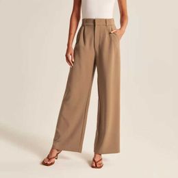 Capris Lucifer High Waist Wide Leg Spring/Summer Leisure Loose fitting Office Women's Full Set Hot Selling Straight Pants P230602