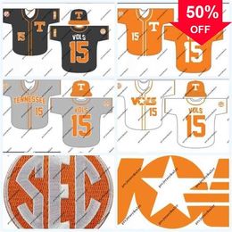 Xflsp GlaC202 Tennessee Volunt NCAA College Baseball Jersey For Mens Womens Youth Double Stitched Name & Number High Quailty