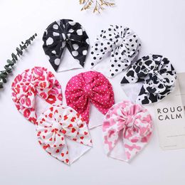 2PCS Hair Accessories Spring Autumn Baby Girls Hat for Newborn Soft Cotton Boys Turban Infant Cap Head Wraps