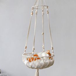 Mats Cat Hammock Dog Cat House Large Rame Hanging Swing Dog Cat Bed Cat Basket Home Pet Items Cat Accessories Puppy Bed Gift