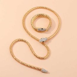 Pendant Necklaces Strands Strings Nz1675 pearl jewelry fashion spirit snake diamond necklace Snake Bracelet