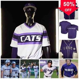 Xflsp GlaC202 2021 Mens Womens Youth Kansas State Wild Cats Custom Any Number Any Name NCAA College Baseball Jersey