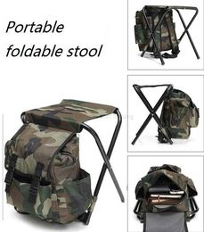 portable foldable chair backpack outdoor camping hiking fishing folding stool travel hiking folded chairs Leisure Furniture backpacks tool