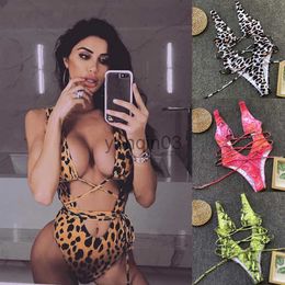 Women's Swimwear High waist swimsuit bottom bikini top sexy biquini halter bandage bikini womens tankini swimwear leopard high leg bikinis 2023 J230603