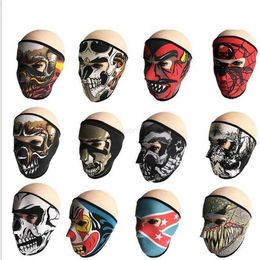 New Pattern Skull Face Mask Colours Halloween Costume Party Outdoors Motorbike Keep Warm Scarf Ski Snowboard Sports Towel