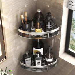 Organisation Bathroom Shees Nodrill Wall Mount Corner Shelf Shower Storage Rack Holder for Wc Shampoo Organiser Bathroom Accessories