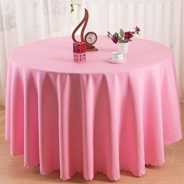 Table Cloth 2023 Restaurant Decorated Round Shape Solid Colour Cover Home Party Use Ins Fashion