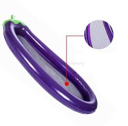 PVC eggplant Swim ring hammock inflatable swimming pool Lounge water sea air mattress swim floats beach air mattresses Water Party Toy Beach sleeping bed