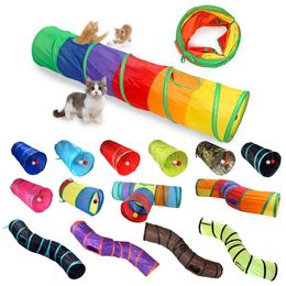 Toys Pet Cat Tunnel Toys 2/3/4/5 Holes Foldable Pet Cat Kitty Training Interactive Fun Toy for Cats Rabbit Animal Play Tunnel Tube