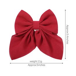 2PCS Hair Accessories Sweet Print Bowknot Clip for Women Girls Solid Bow Pins Ribbon Butterfly Barrettes Kids