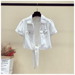 Women's Jackets Soft Short Sleeve Spring Jacket Woman Bolero Clothes Autumn Slim Thin Denim Female Jeans Streetwear Coat