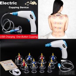 Massager Original Electric Vacuum Cupping Device Set Home Acupuncture Magnetic Massage Scraping Cupping Therapy Type With 12 suction cups