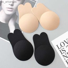 Roseheart Black Skin Bra for Women Intimates Breast Pasty Invisible Chest Stickers Nipple Silicone Bra Breast Pad 2pcs Brazier L230523