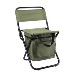 Foldable fishing chair with cooler bags Ultra Light Folding Fishing Chair Seat Outdoor Camping Leisure Picnic Beach Chair tool