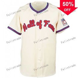 Xflsp GlaMitNess Men Women Youth Hall of Fame 2019 HOF Cream Baseball Jerseys Shirt Double Stitched High Quality Wholesale